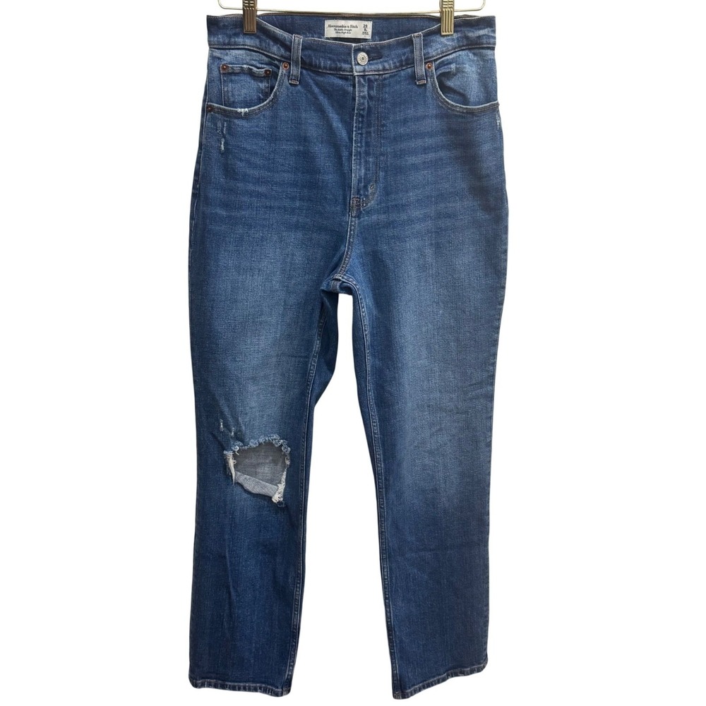 Abercrombie Curve Love Ultra High Rise Ankle Straight Jeans Size 29/8L